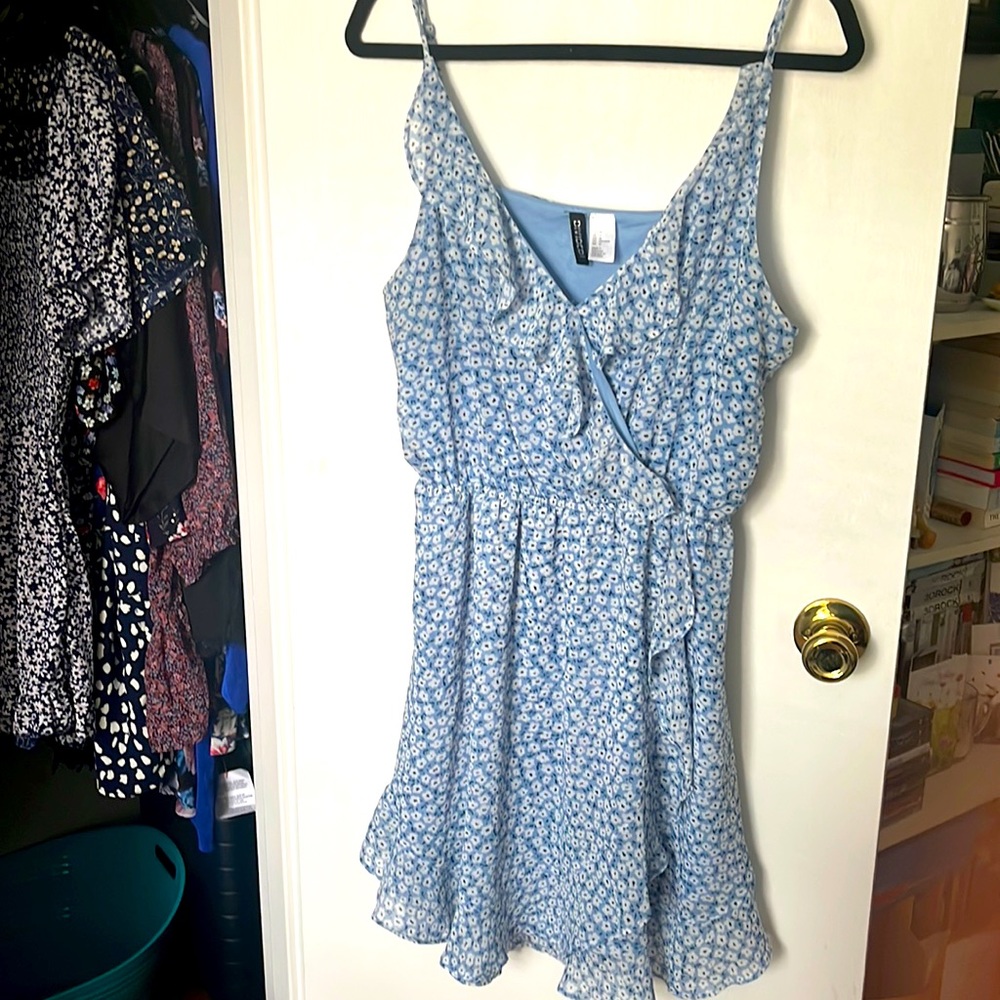 Floral sundress fit and flare shirt dress
